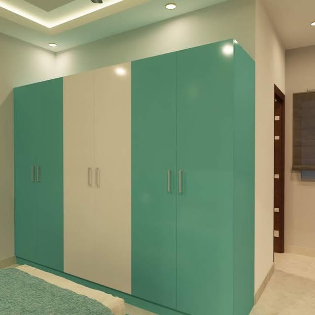 Teal & White Wardrobe